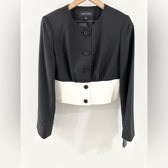 NWT Isabel & Nina Jacket Black & White Size 8 - Picture 3 of 6